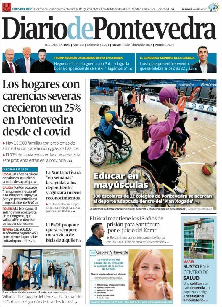 Portada de Diario de Pontevedra (Spain)