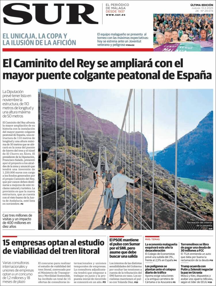 Portada de Diario el Sur (Spain)