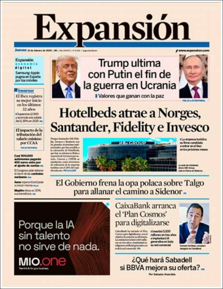 Portada de Expansión (España)