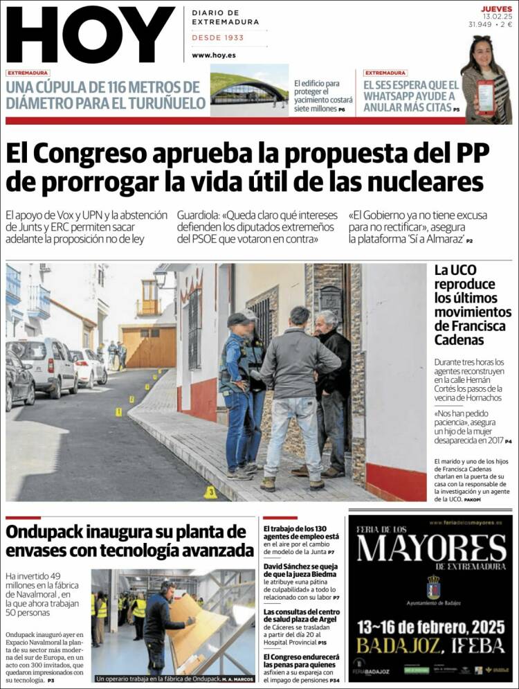 Portada de Hoy - Caceres (Spain)