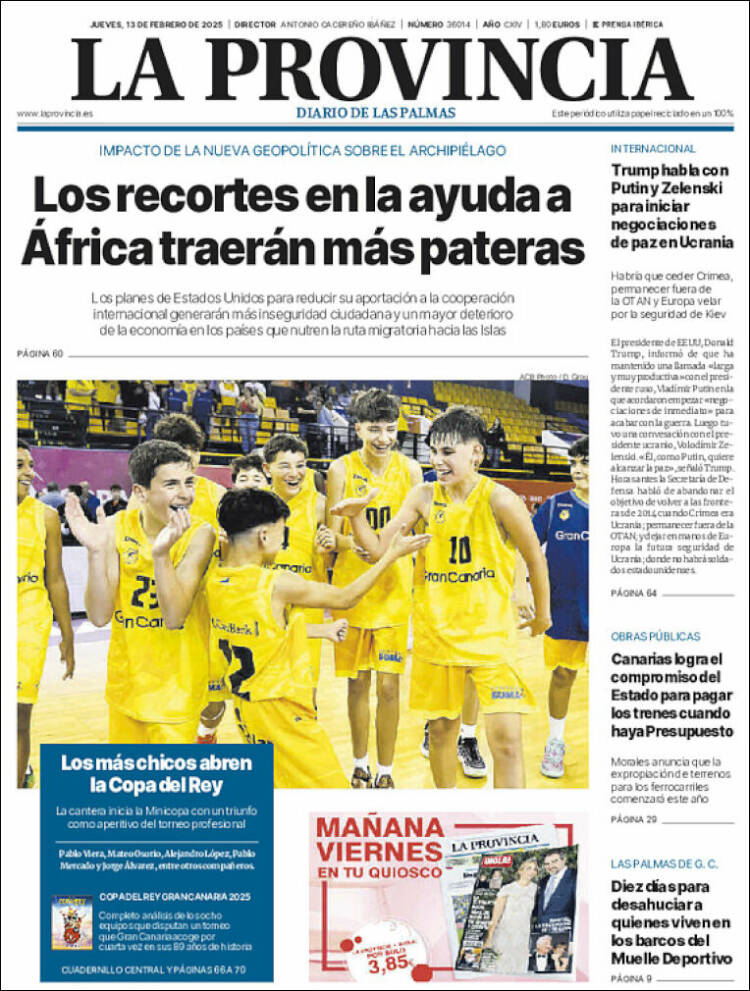 Portada de La Provincia (Spain)