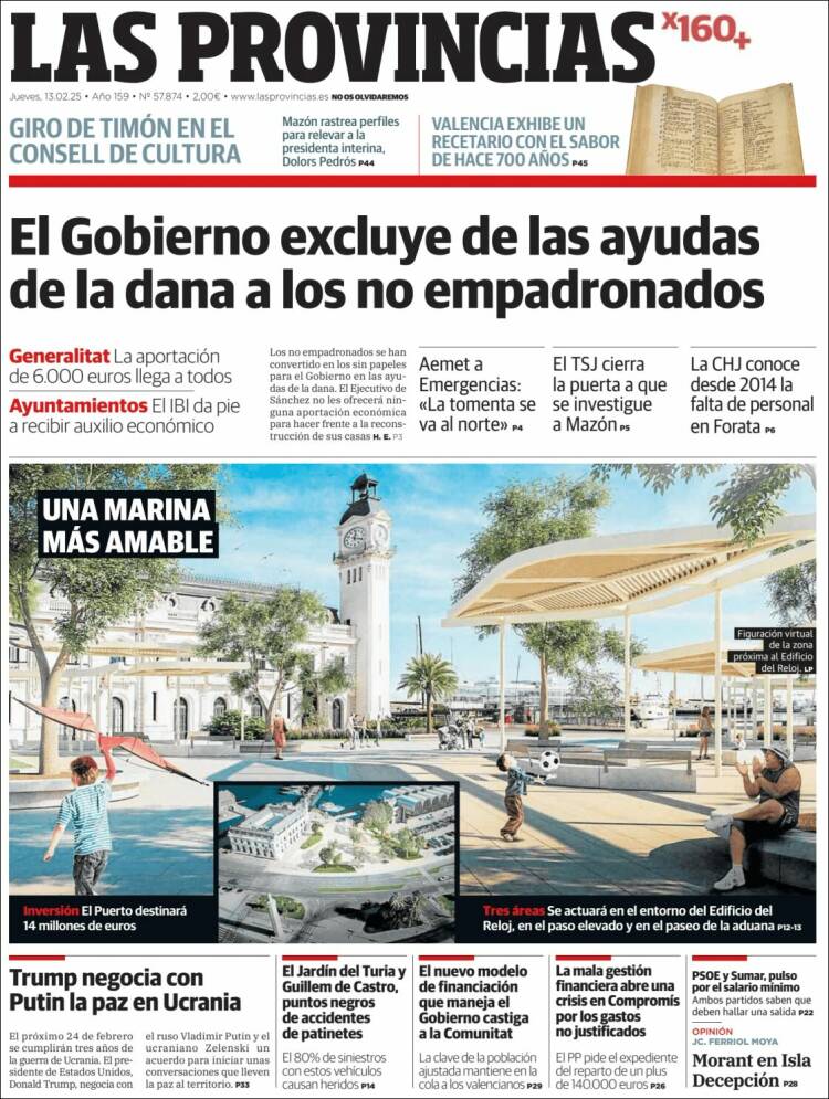 Portada de Las Provincias (Spain)