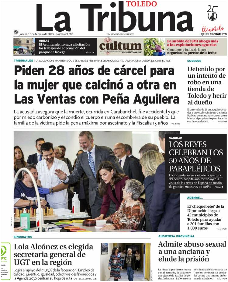 Portada de La Tribuna de Toledo (Spain)