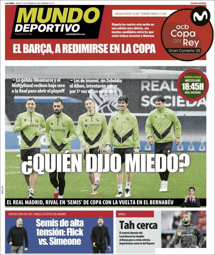 Portada de Mundo Deportivo Gipuzkoa (España)