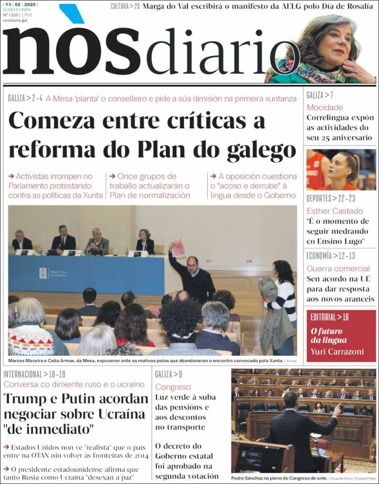 Portada de Nòs Diario (España)