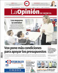 Portada de La Opinión de Murcia (Espagne)