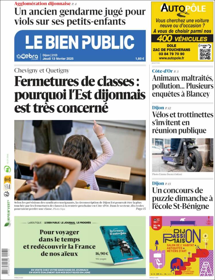 Portada de Le Bien Public (France)