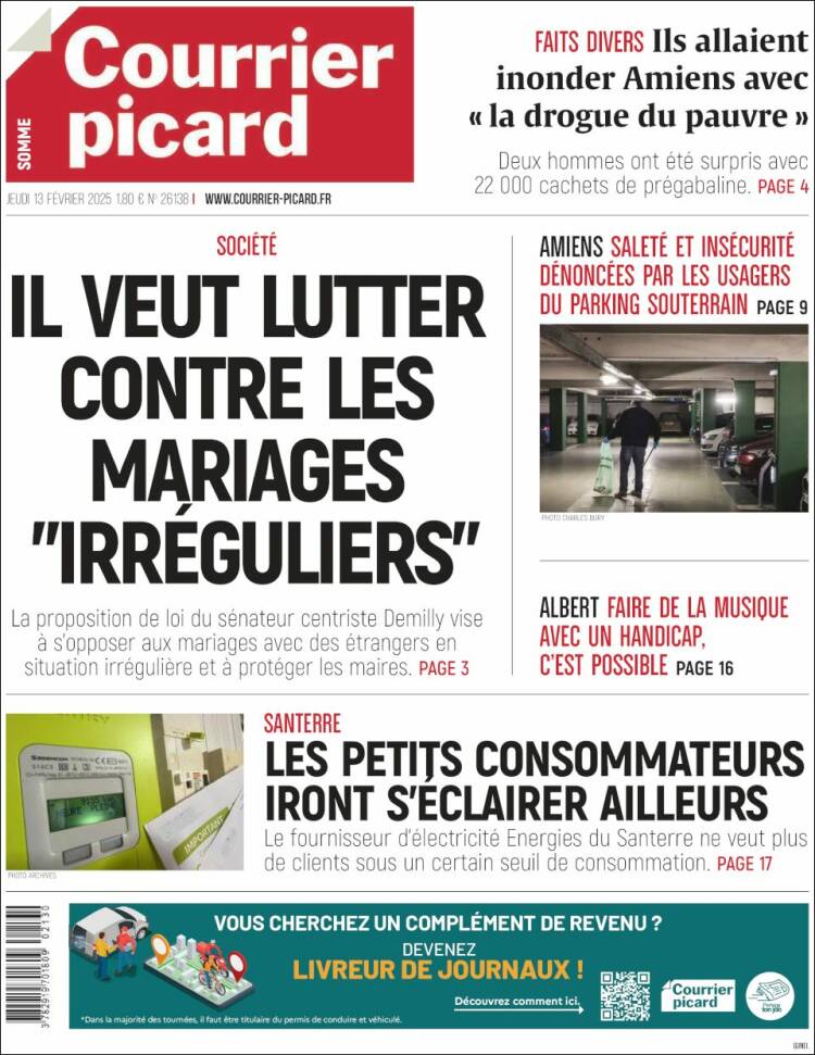 Portada de Courrier Picard (France)