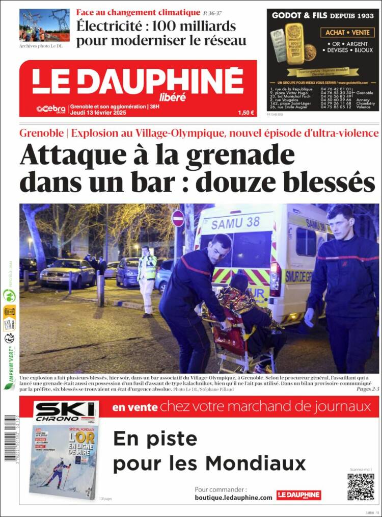 Portada de Le Dauphiné Libéré (France)