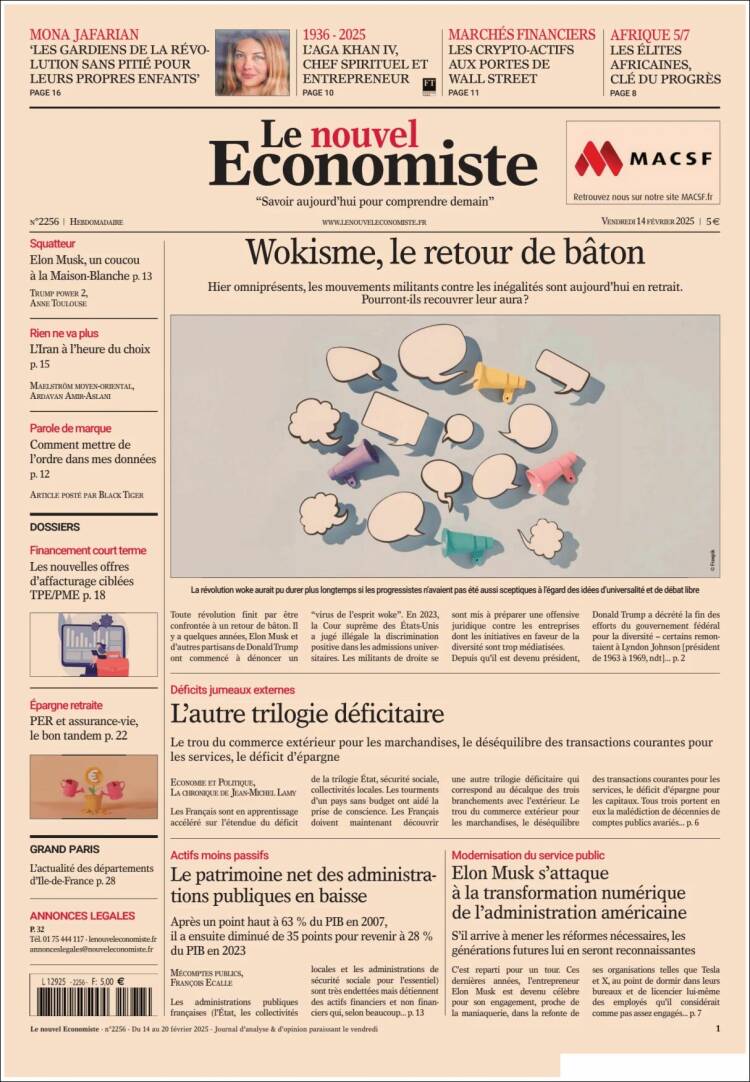 Portada de Le nouvel Economiste (France)