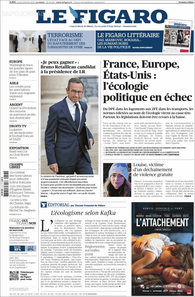 Portada de Le Figaro (France)