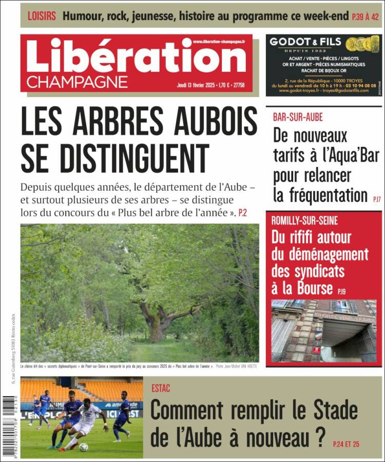 Portada de Libération Champagne (France)