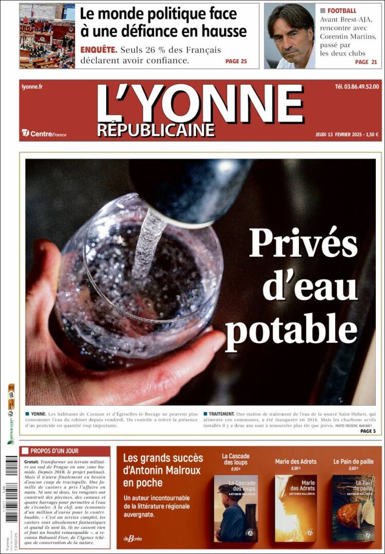 Portada de L'Yonne-Républicaine (Francia)