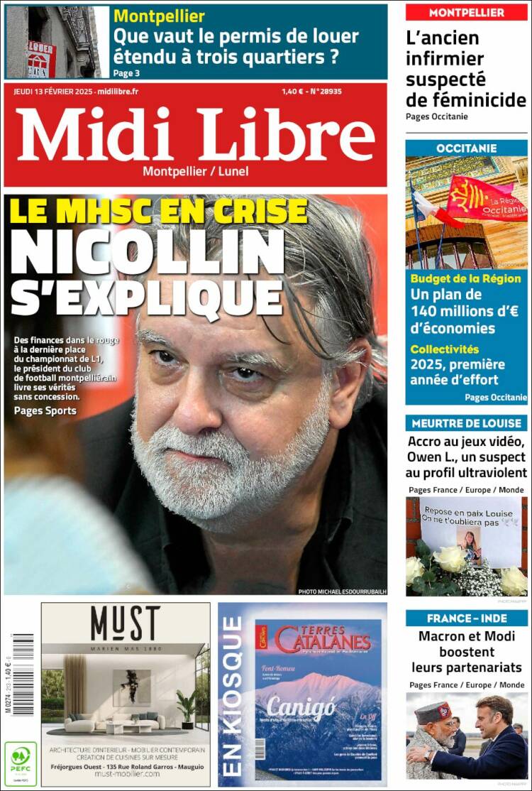 Portada de Midi Libre (France)