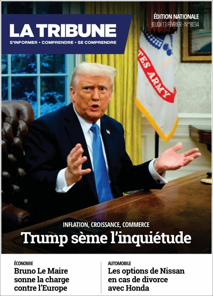 Portada de La Tribune (Francia)