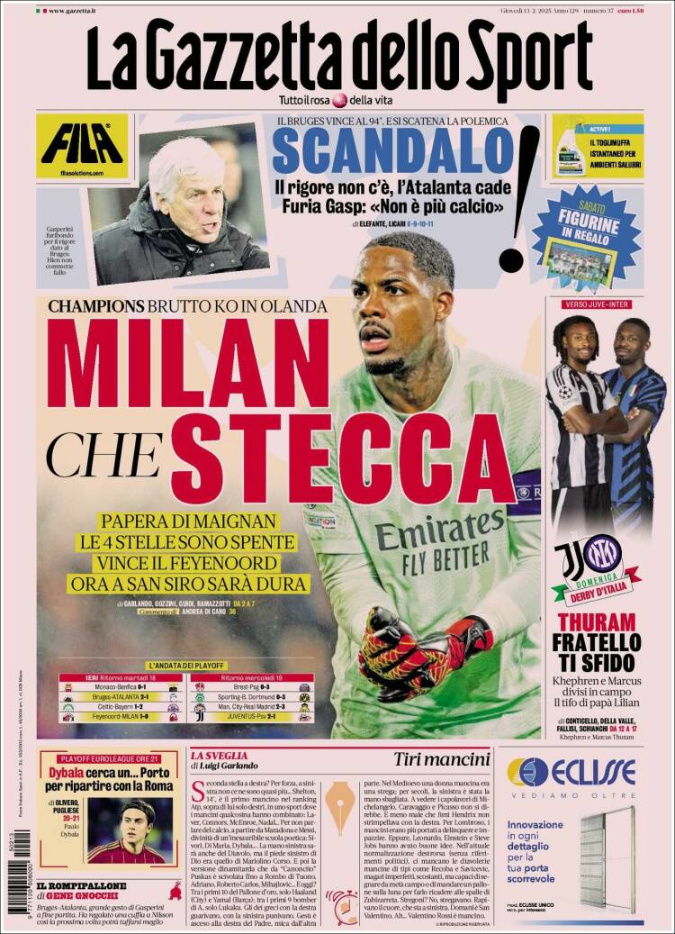 Portada de La Gazzetta dello Sport (Italy)