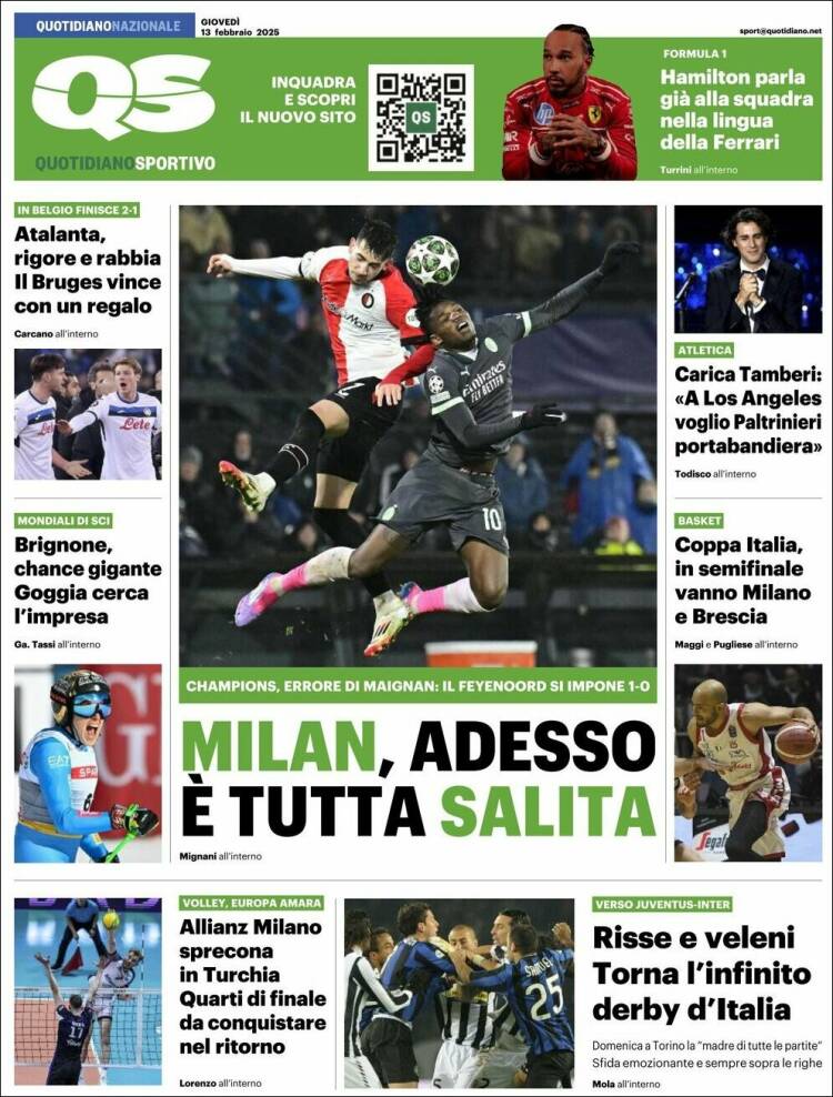 Portada de Quotidiano Sportivo (Italie)