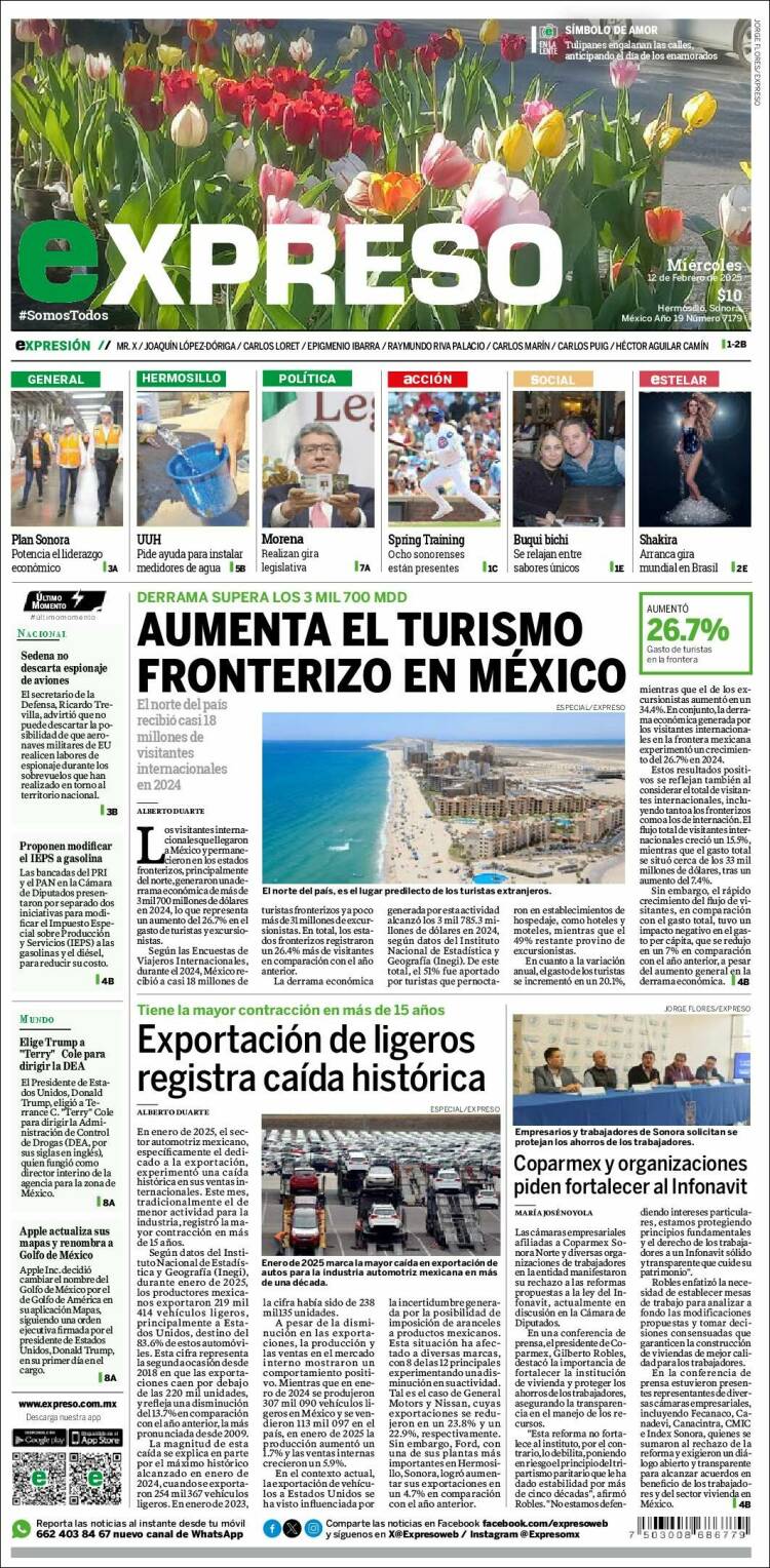 Portada de Expreso (Mexique)