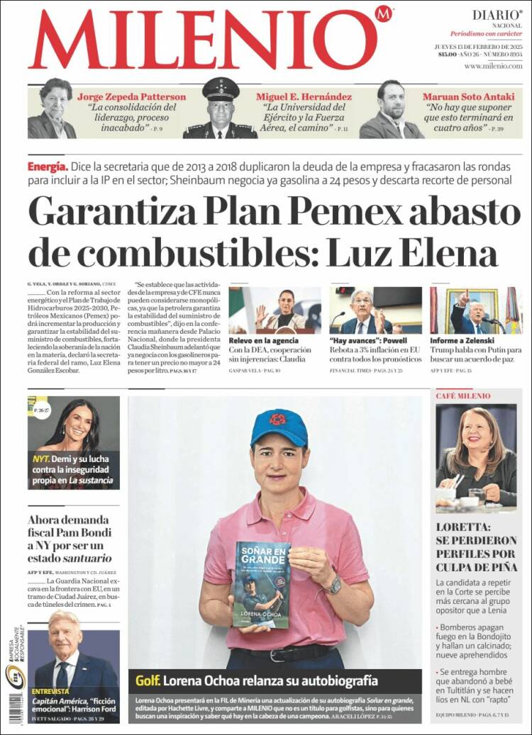 Portada de Milenio (Mexique)