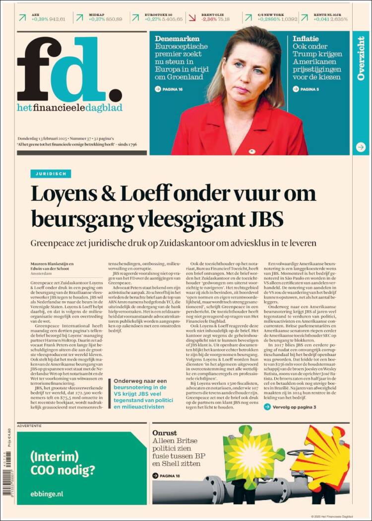 Portada de Het Financieele Dagblad (Netherlands)