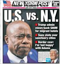 Portada de New York Post (USA)