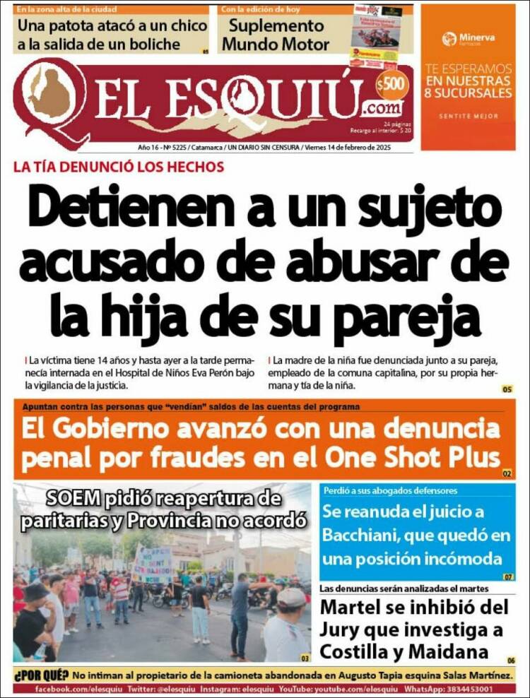 Portada de El Esquiu (Argentina)