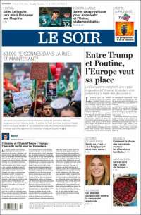 Portada de Le Soir (Bélgica)