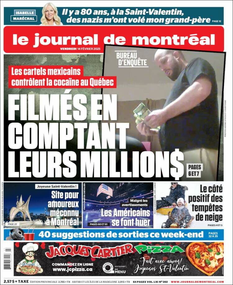 Portada de Le Journal de Montréal (Canadá)