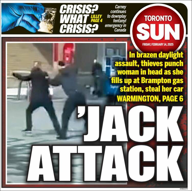 Portada de The Toronto Sun (Canadá)