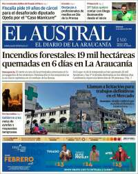 Portada de El Austral de Temuco (Chili)