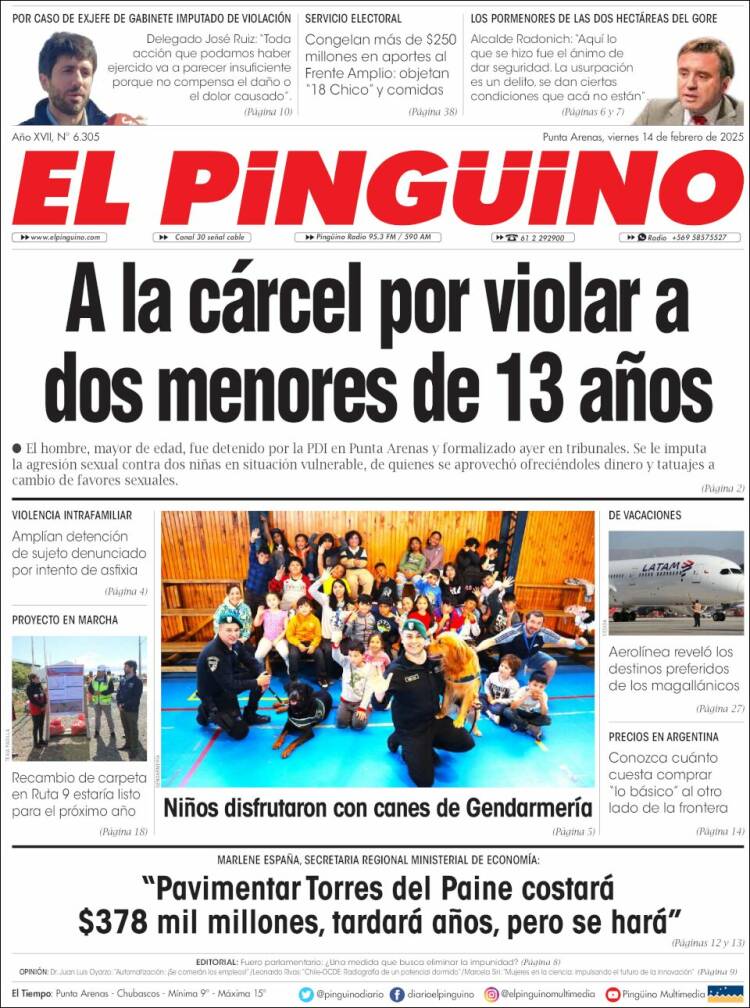 Portada de El Pingüino (Chile)