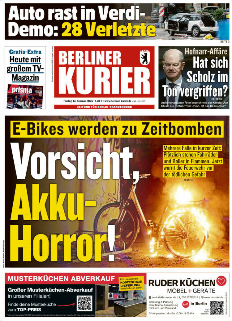 Portada de Berliner Kurier - Startseite BK (Alemania)