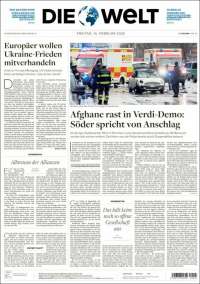 Portada de Die Welt (Alemania)