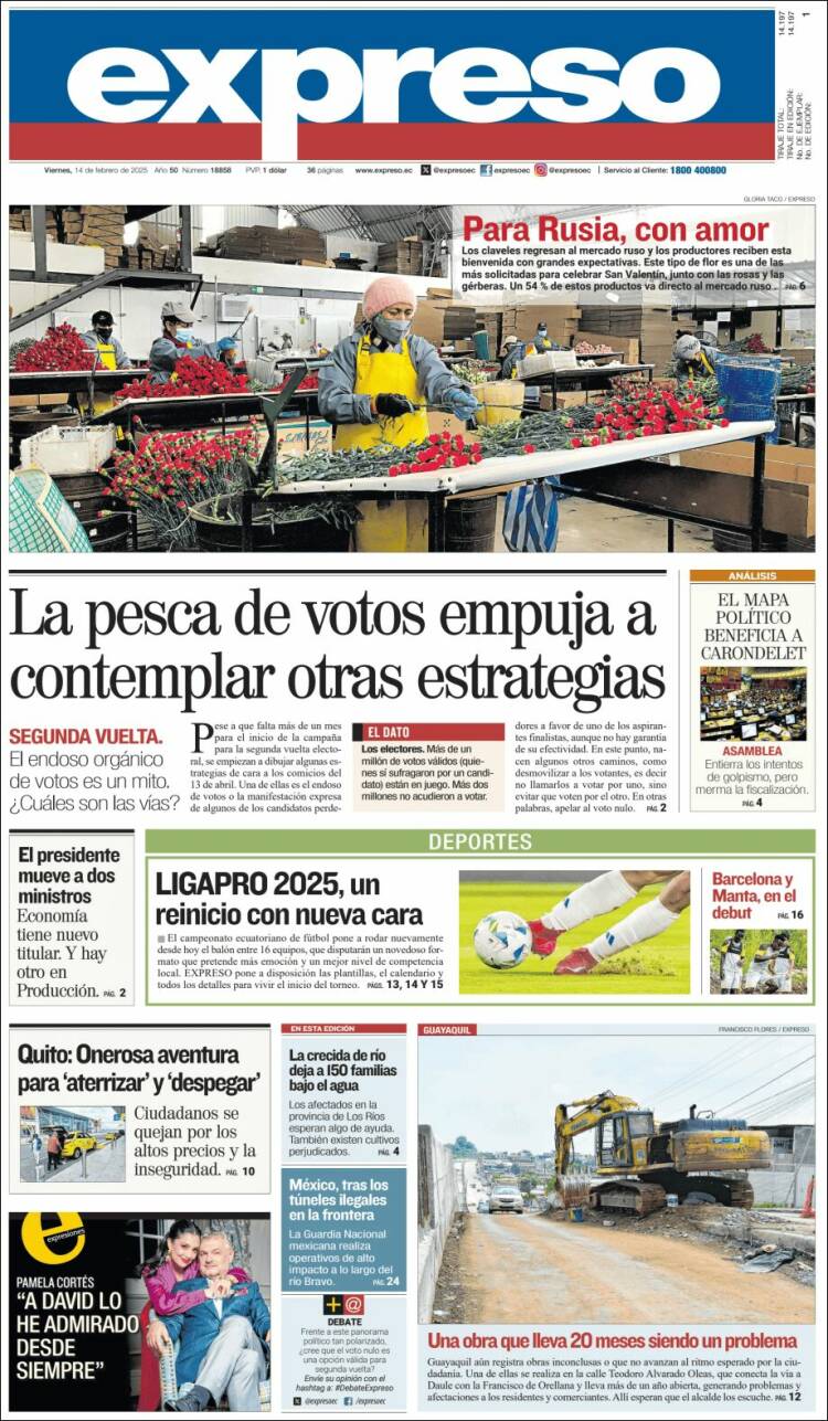 Portada de Expreso (Ecuador)