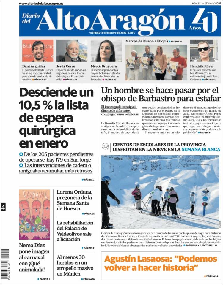 Portada de Diario del AltoAragón (Spain)