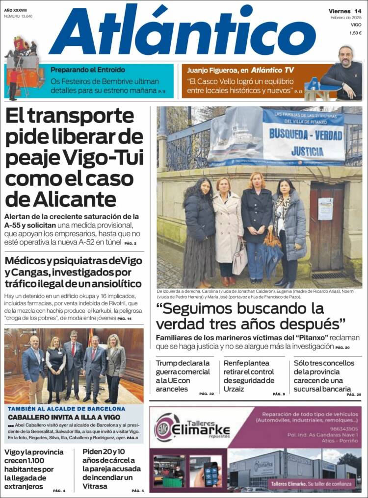 Portada de Atlántico Diario (España)