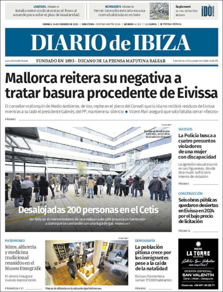 Portada de Diario de Ibiza (España)