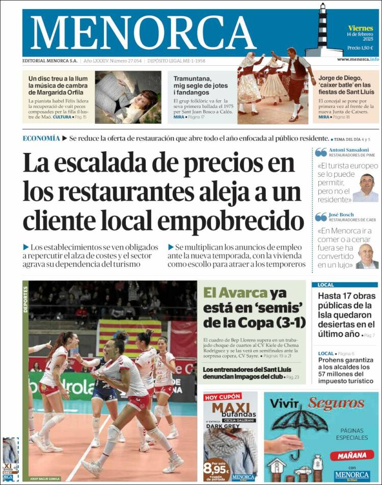 Portada de Menorca - Diario Insular (España)