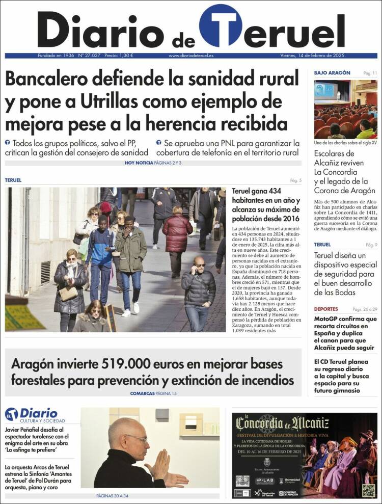 Portada de Diario de Teruel (Espagne)