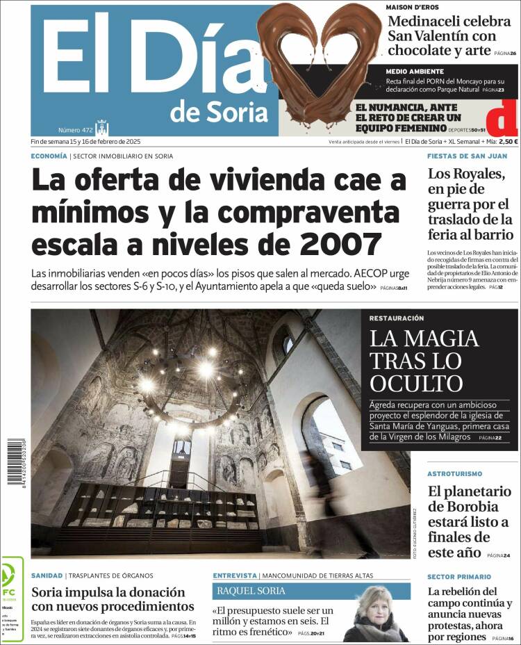 Portada de El Día de Soria (Espagne)