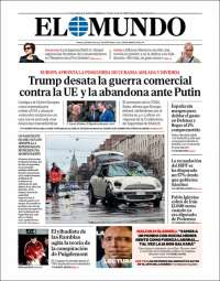 Portada de El Mundo (España)