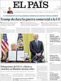 Portada de El País (España)