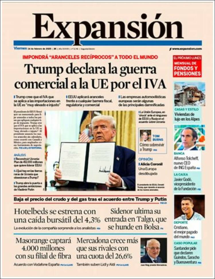 Portada de Expansión (España)