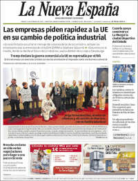 Portada de La Nueva España (Espagne)