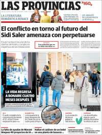 Portada de Las Provincias (Espagne)