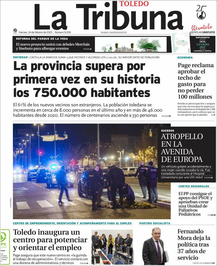 Portada de La Tribuna de Toledo (España)