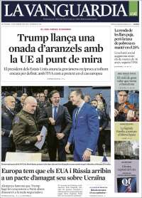 Portada de La Vanguardia (España)