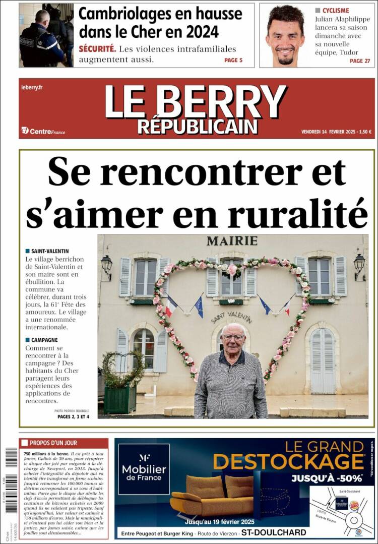 Portada de Berry Republicain (Francia)