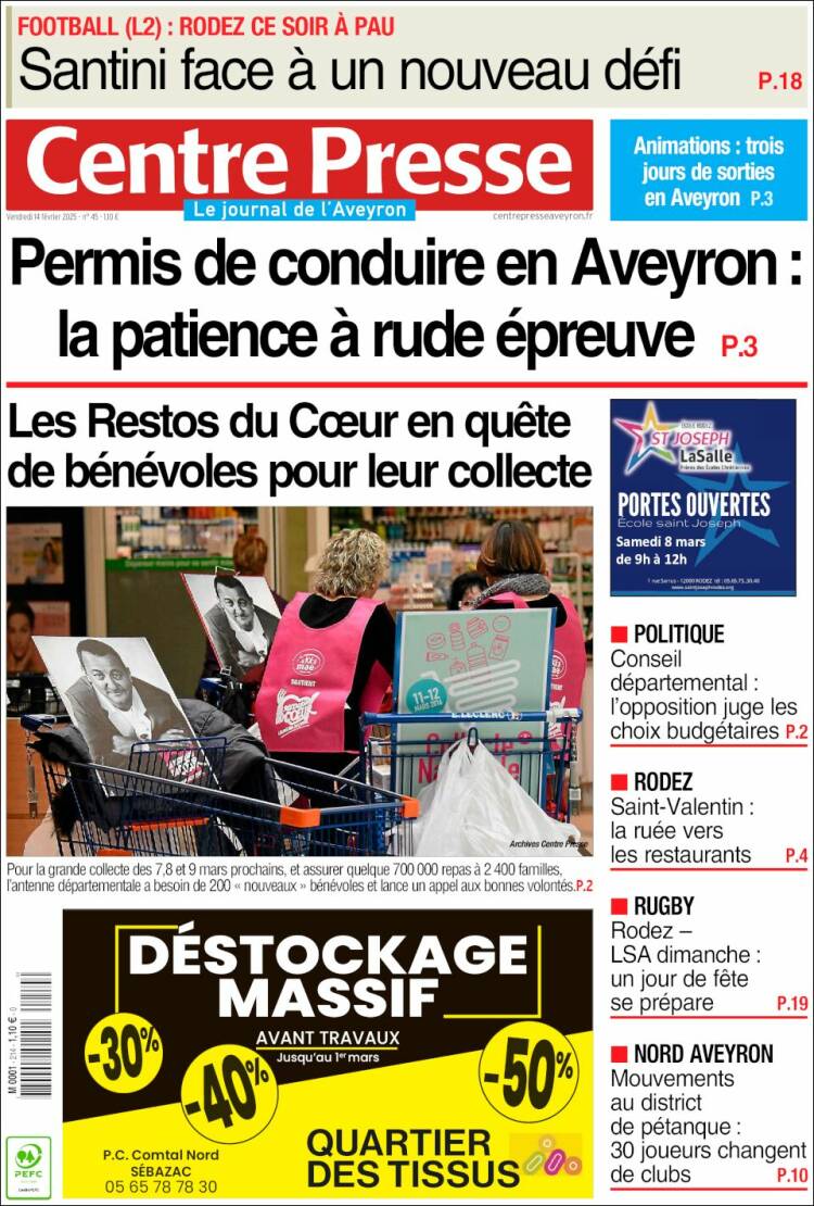 Portada de Centre Presse (France)