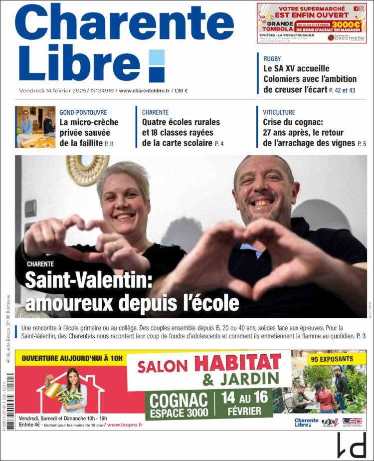 Portada de Charente Libre (Francia)